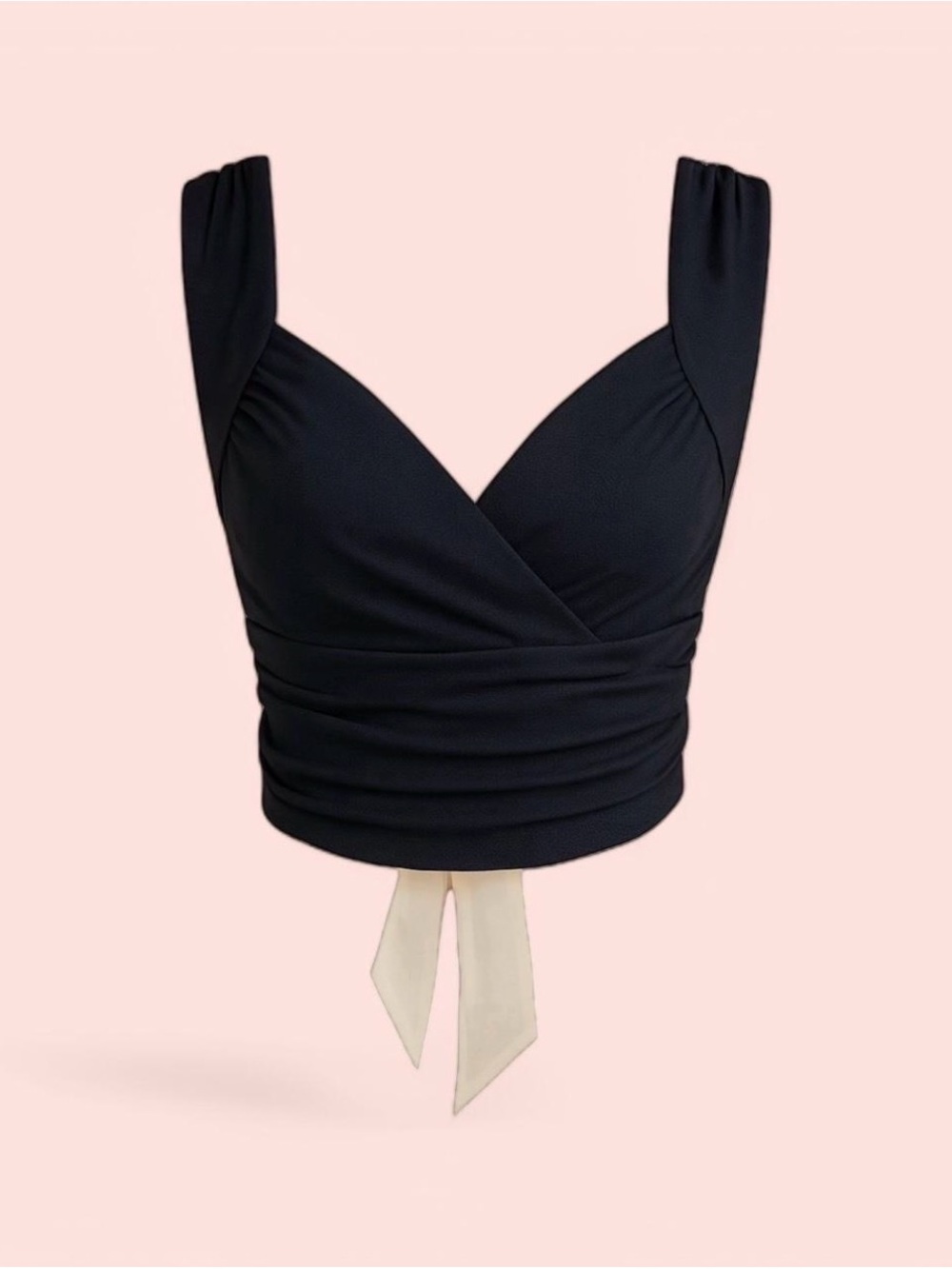 Cider Black Bow Crop Top